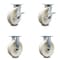 Service Caster 8 Inch Kingpinless Nylon Wheel Caster Brakes 2 Rigid, 2PK SCC-KP30S820-NYR-SLB-2-R-2 - alternate 1